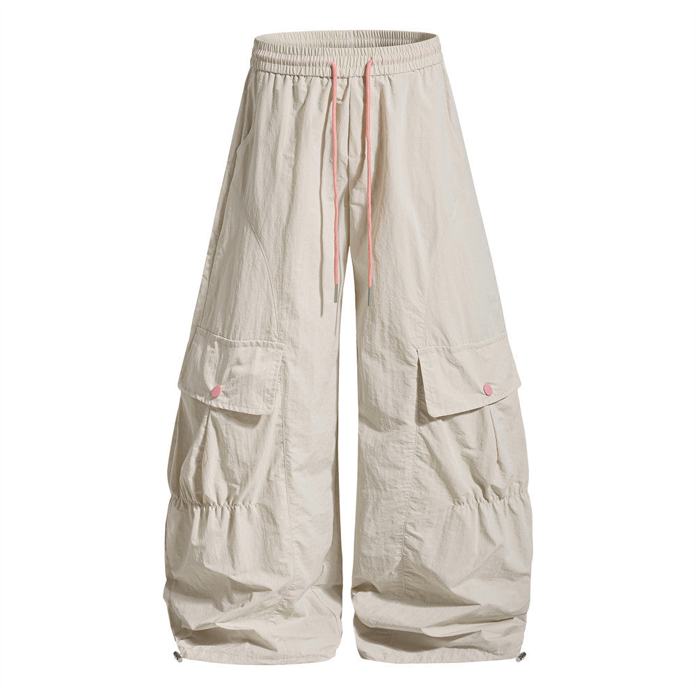 Edge Curve Letter Print Knife Pants