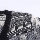 Fashion Jacquard Knit Cardigan
