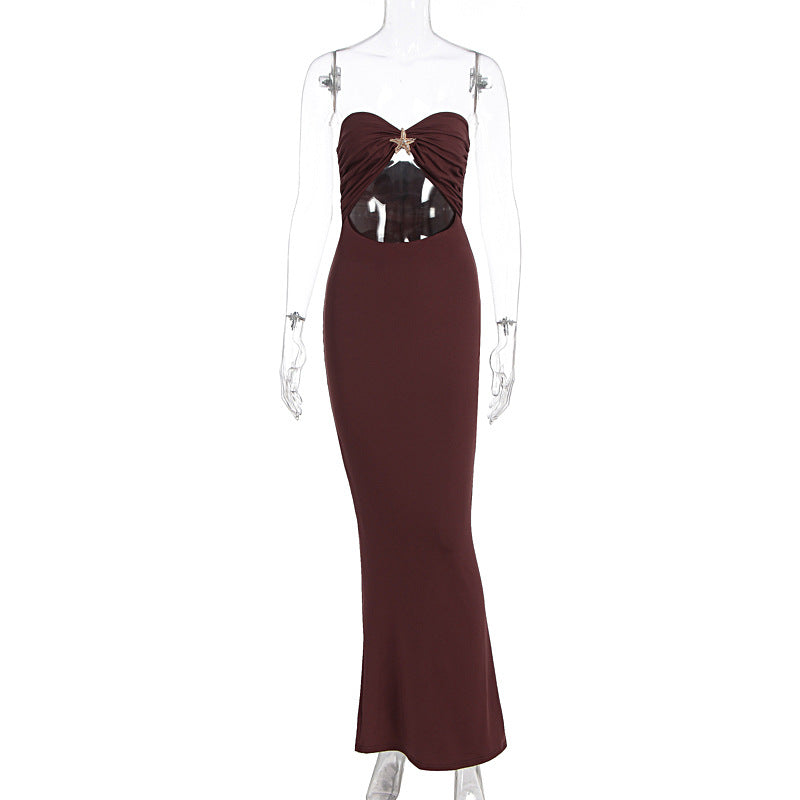 StarSea Slim Fit Backless Hollow Mini Dress