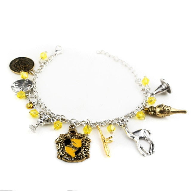 Harry Potter Silver-Plated Charm Bead Bracelet
