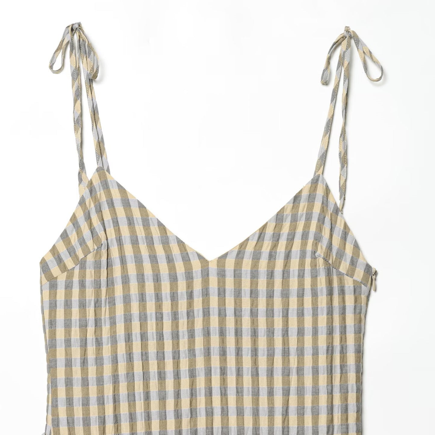 Summer Charm Grid Layered Mini Dress