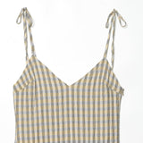 Summer Charm Grid Layered Mini Dress