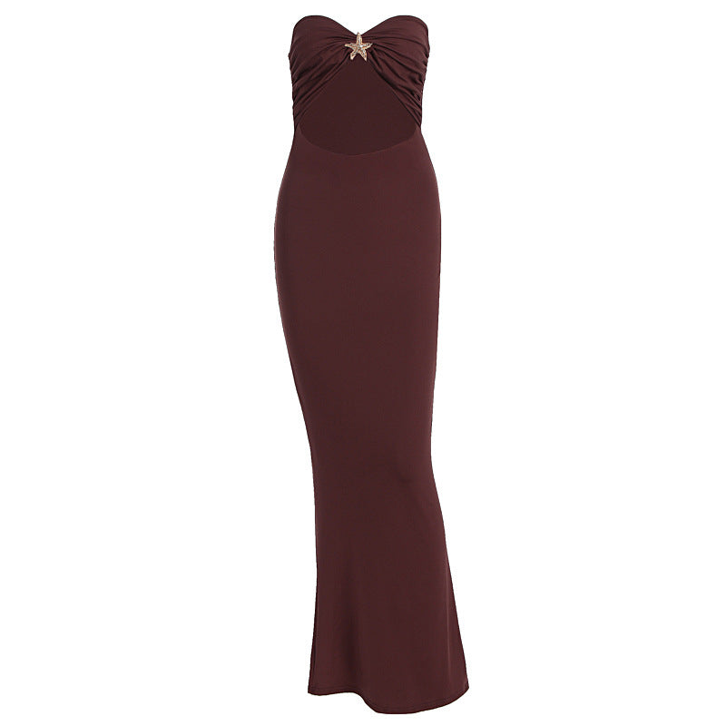 StarSea Slim Fit Backless Hollow Mini Dress