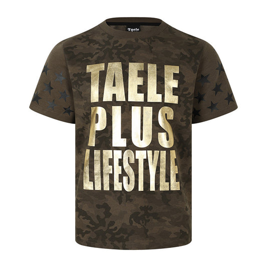 CamoFlex Letter Print Short Sleeve Shirt
