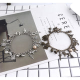 Harri Potter Combination Jewellery Silver Plated Charm Bead Bracelet