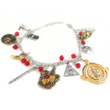 Harri Potter Combination Jewellery Silver Plated Charm Bead Bracelet