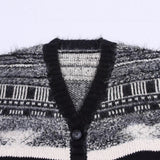 Fashion Jacquard Knit Cardigan
