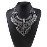 Ztech Collar Coin Necklace & Pendant Vintage Crystal Maxi Choker Statement Collier female Boho Big Fashion Women Jewellery Gifts