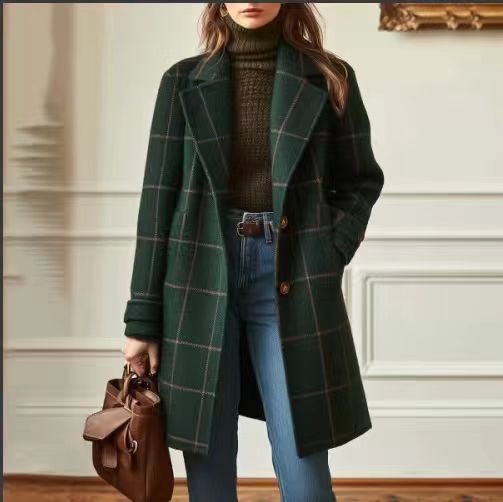 ClassicEdge Plaid Wool Coat