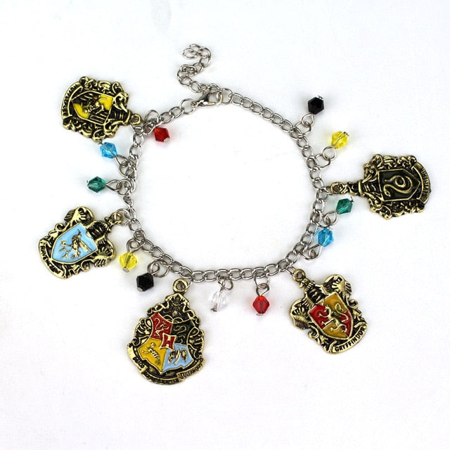 Harry Potter Silver-Plated Charm Bead Bracelet