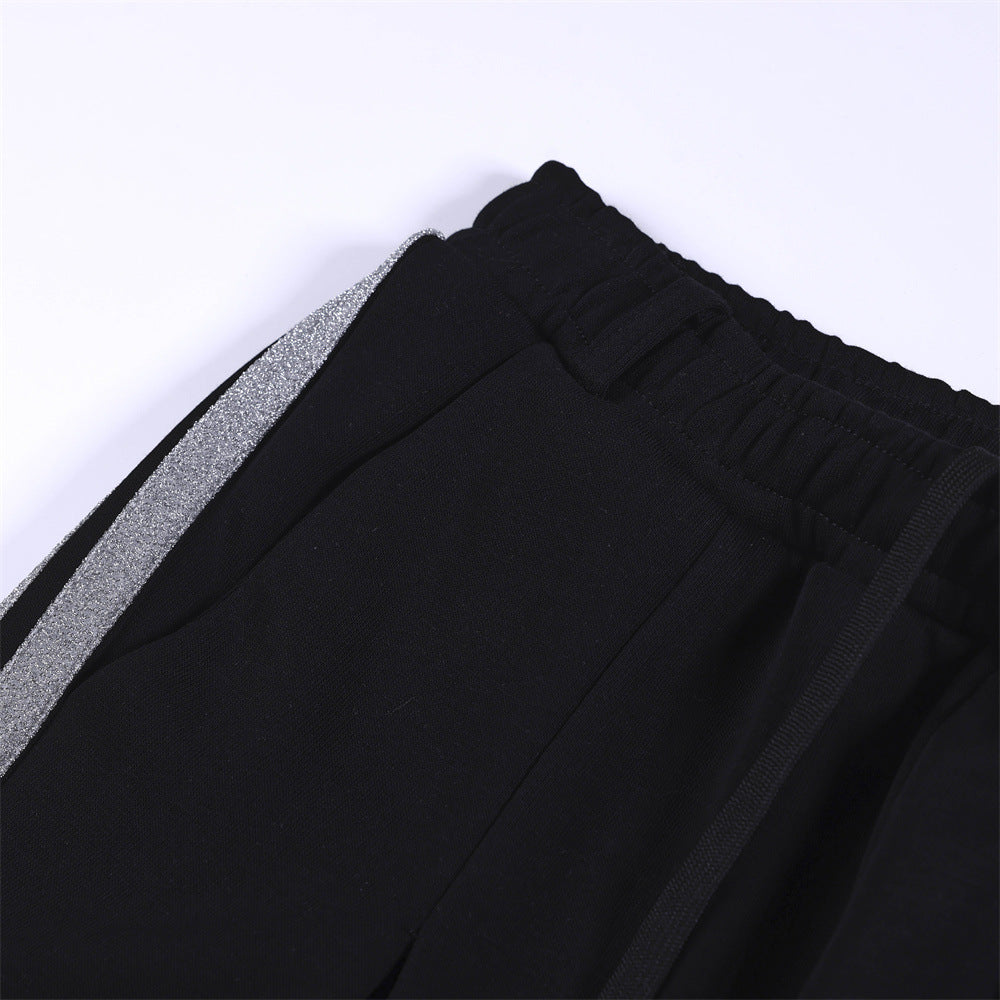 Triple Stripe Loose Straight Leg Sweatpants