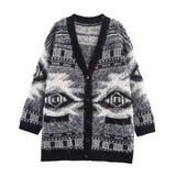 Fashion Jacquard Knit Cardigan