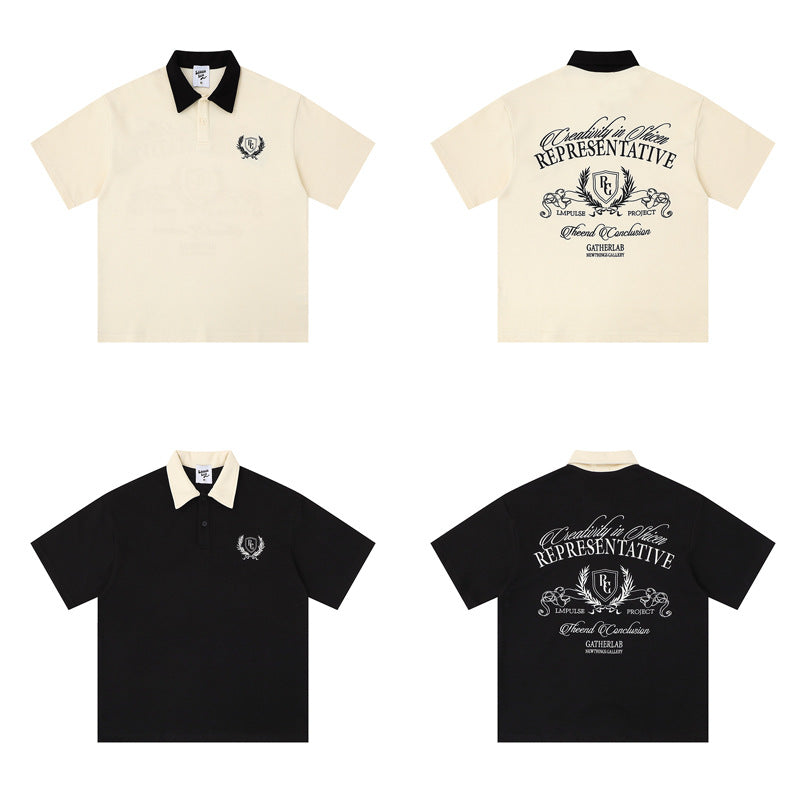 EliteColor Contrast Lapel Polo Shirt