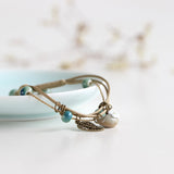 Ceramic Cute Flower Leaf Pattern Bracelets Handmade Vintage Boho Style Trendy jewellery