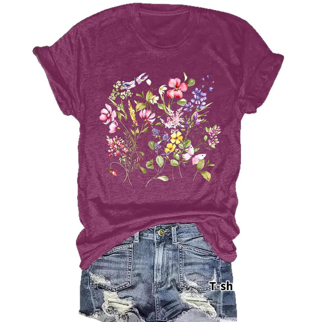 Short sleeved fashion print