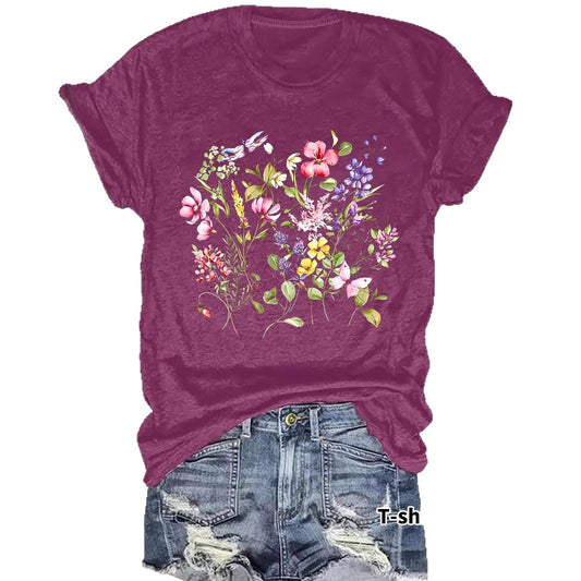 Short sleeved fashion print