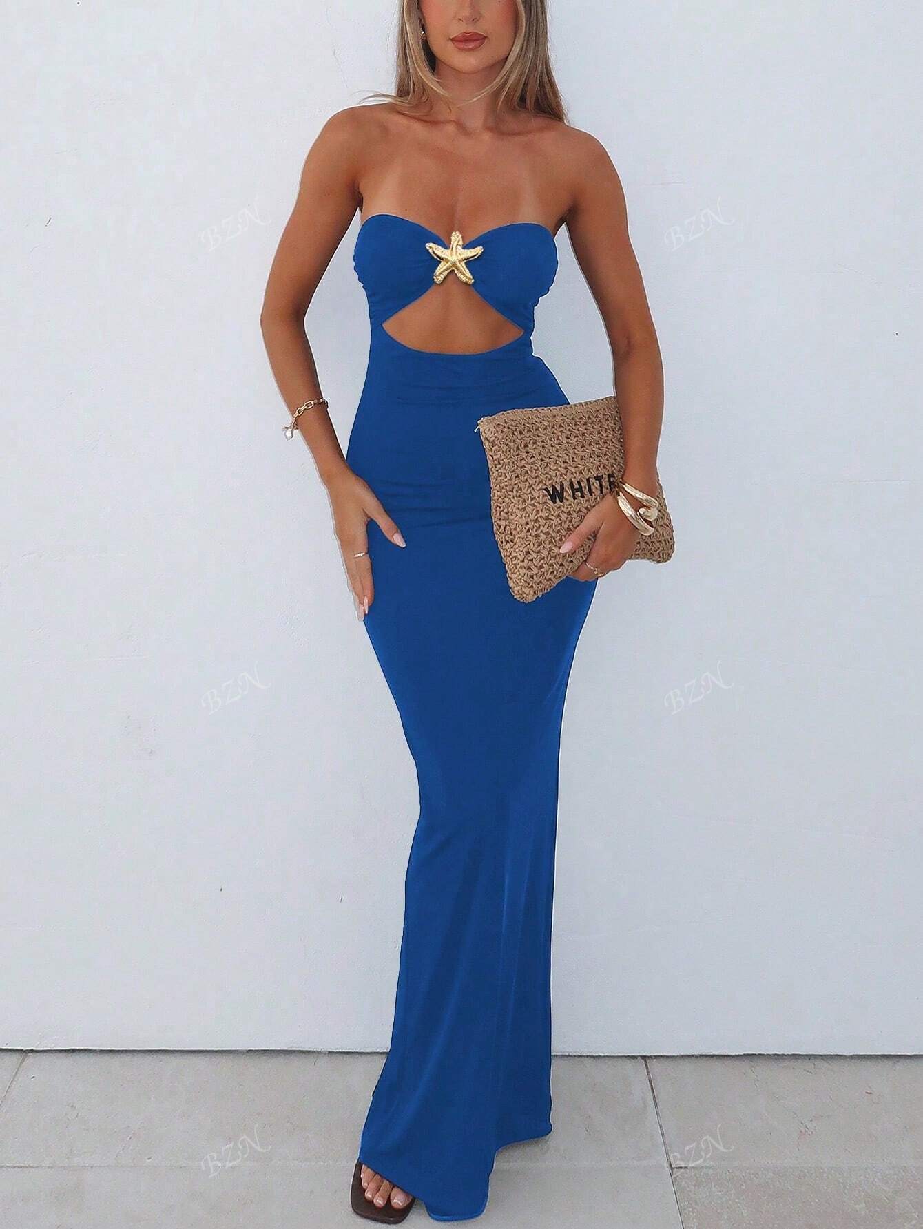 StarSea Slim Fit Backless Hollow Mini Dress