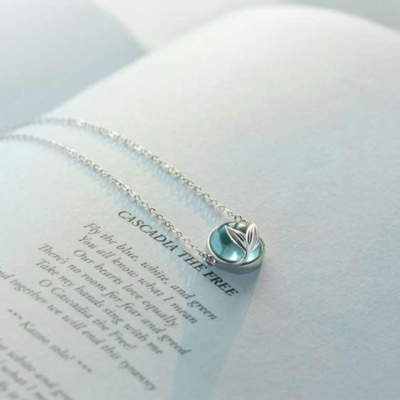 Flyleaf Mermaid Foam Necklaces & Pendants For Women 100% 925 Sterling Silver Lady Fashion Jewellery Drop Shipping