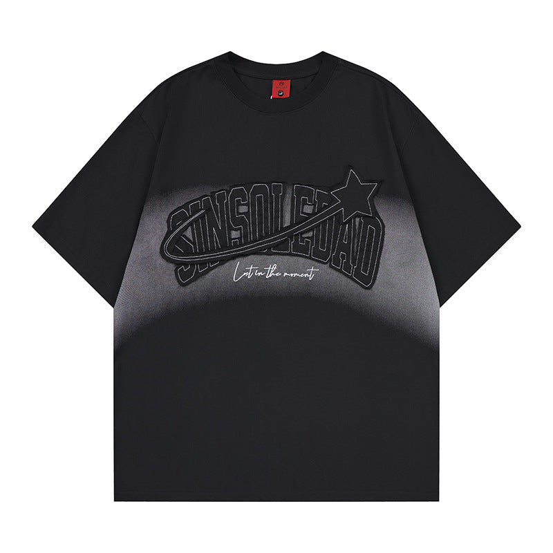 Fade Wave Washed Gradient T-Shirt