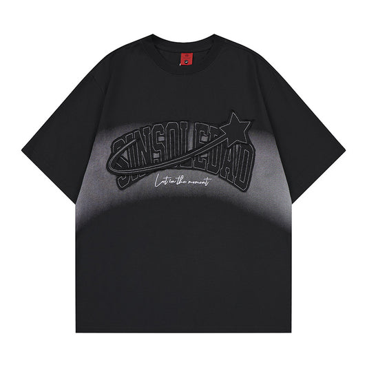 Fade Wave Washed Gradient T-Shirt