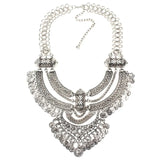 Ztech Collar Coin Necklace & Pendant Vintage Crystal Maxi Choker Statement Collier female Boho Big Fashion Women Jewellery Gifts