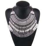 Ztech Collar Coin Necklace & Pendant Vintage Crystal Maxi Choker Statement Collier female Boho Big Fashion Women Jewellery Gifts